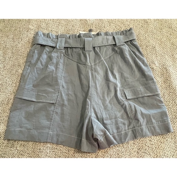 Anthropologie Moon River Cinched Cargo Shorts Slate Grey NWT SZ XL - Picture 5 of 12